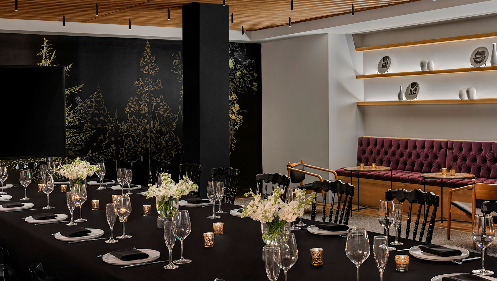 Reception table in the cellar