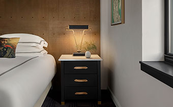 Side Table with light on